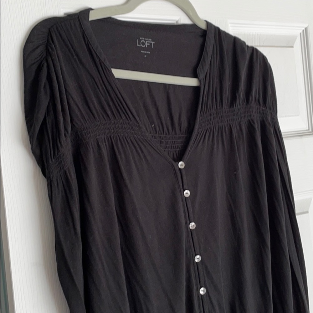 Black Top With False Button-Front - image 3